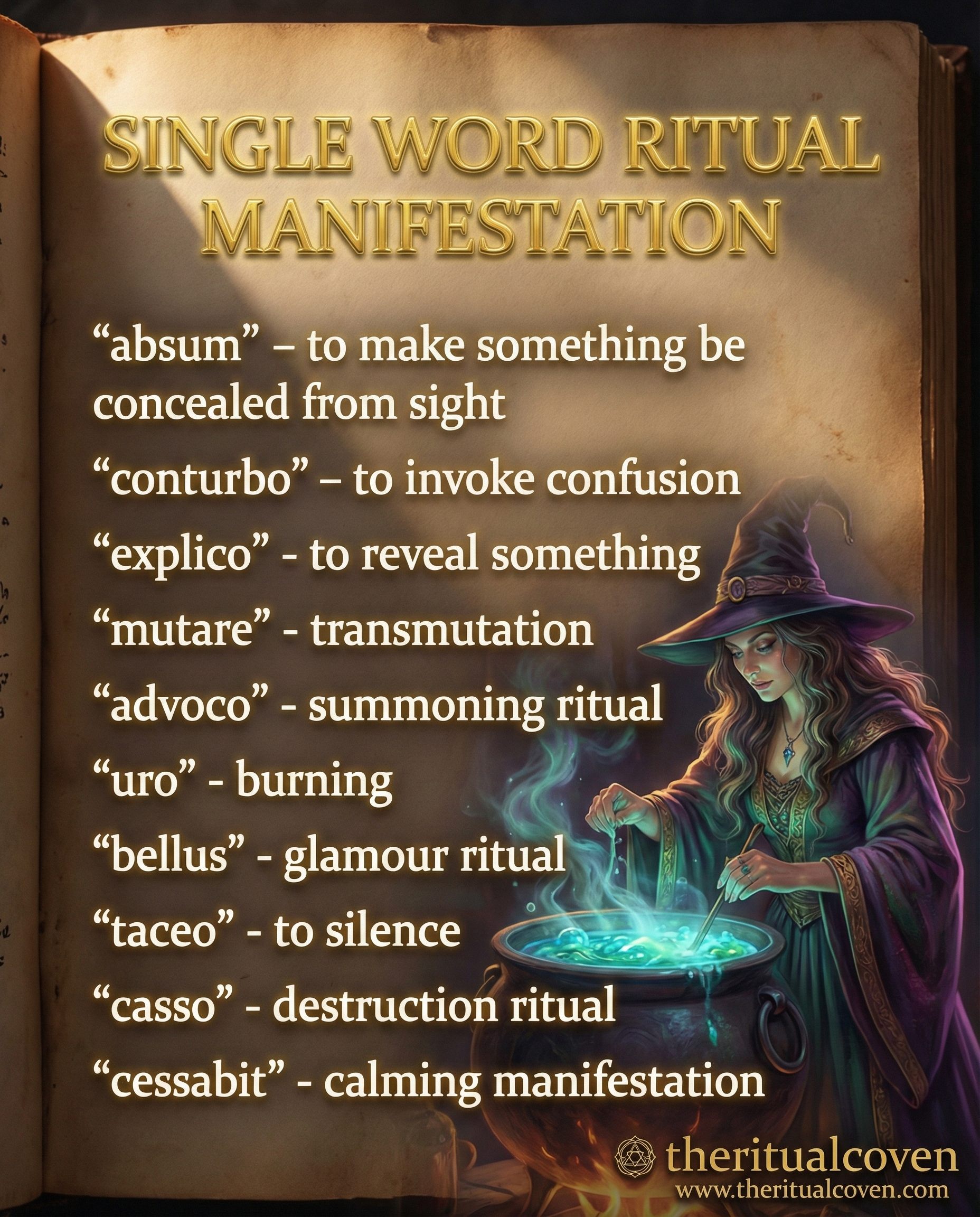 Single Word Spells and Their Meanings