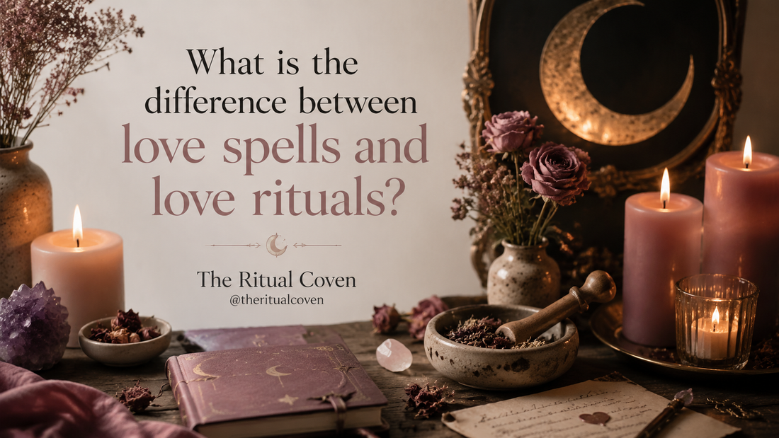 What is the difference between love spells and love rituals?