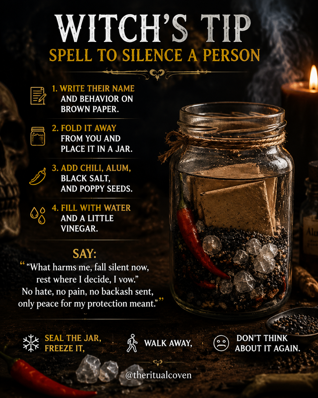 A spell to silence a person