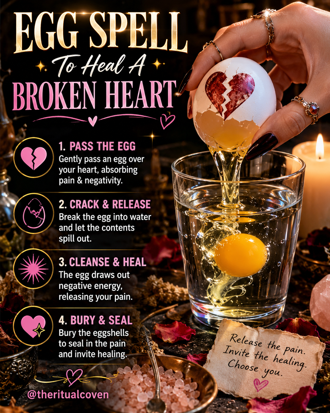 Egg Spell to heal a broken heart