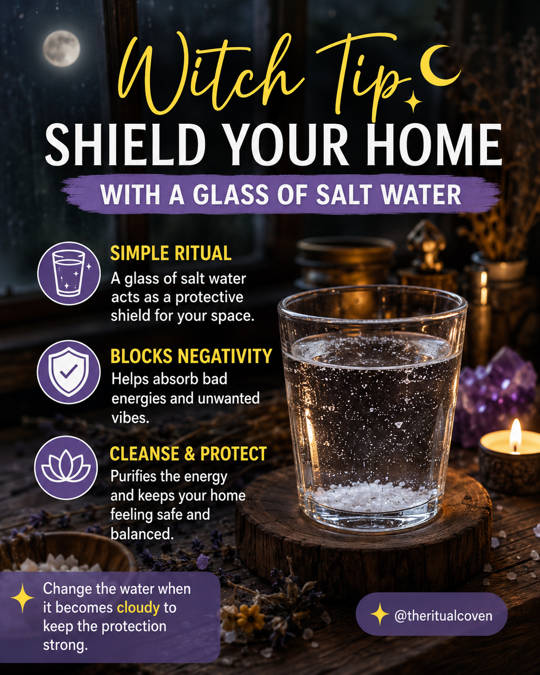 Witch Tip: Shield Your Home with a Glass of Salt Water