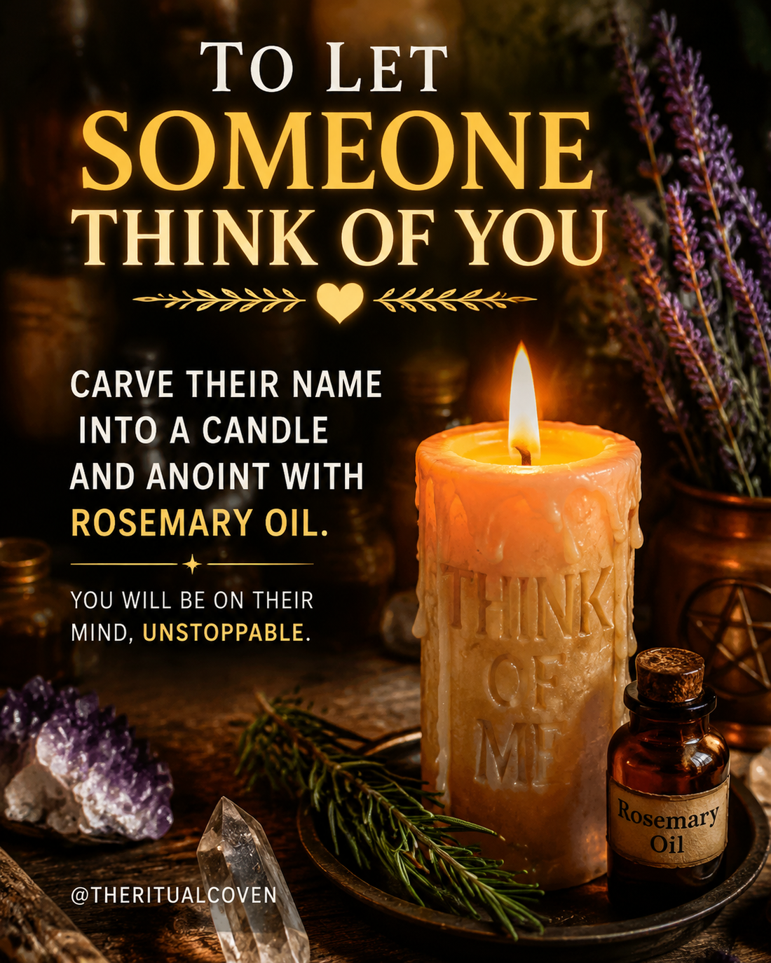To let someone think of you