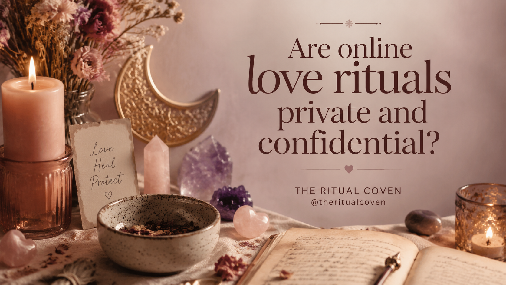 Are online love rituals private and confidential?