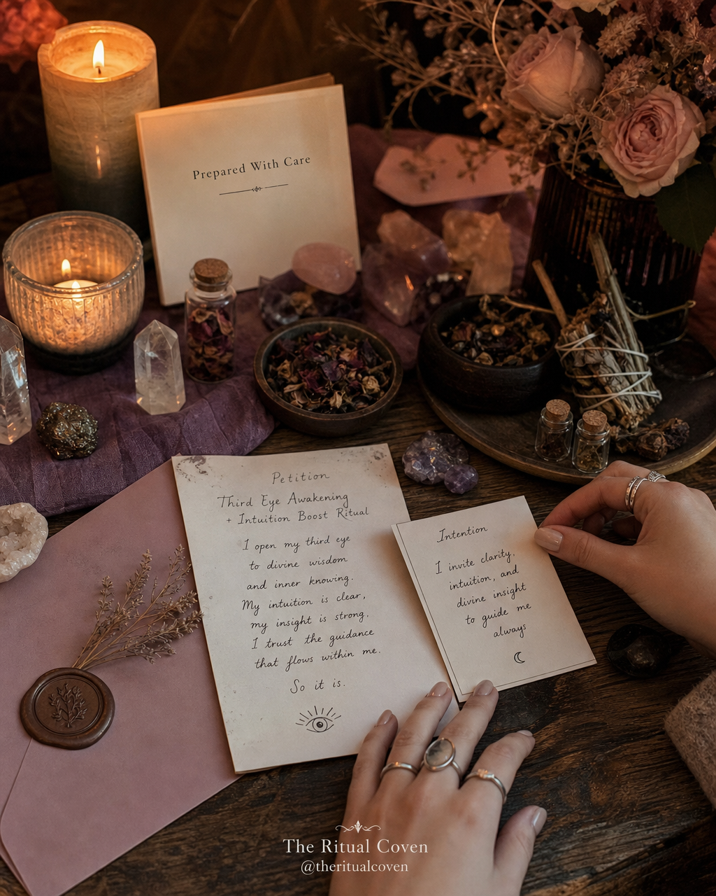 Third Eye Awakening & Intuition Boost Ritual realistic ritual scene by The Ritual Coven
