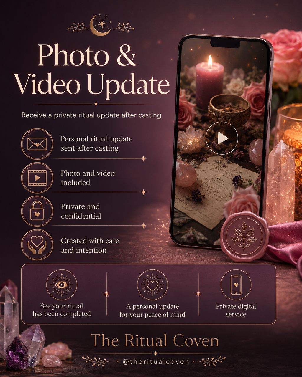 Healthy Pregnancy & Safe Birth Blessing Ritual photo and video ritual update image