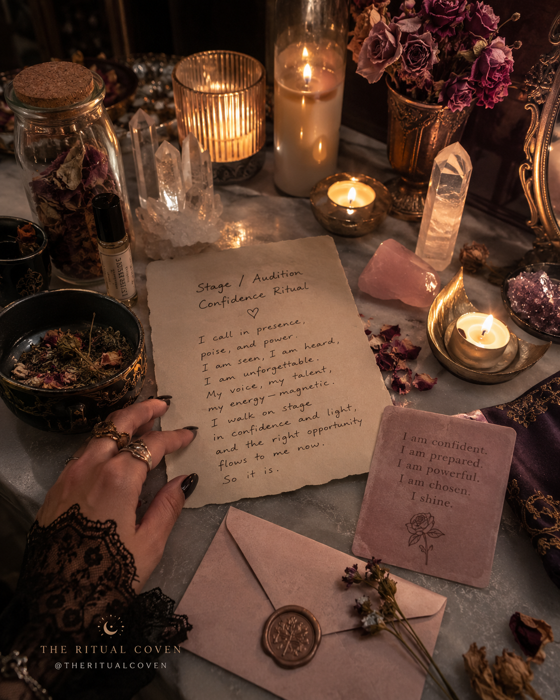 Stage/Audition Confidence Ritual realistic ritual scene by The Ritual Coven