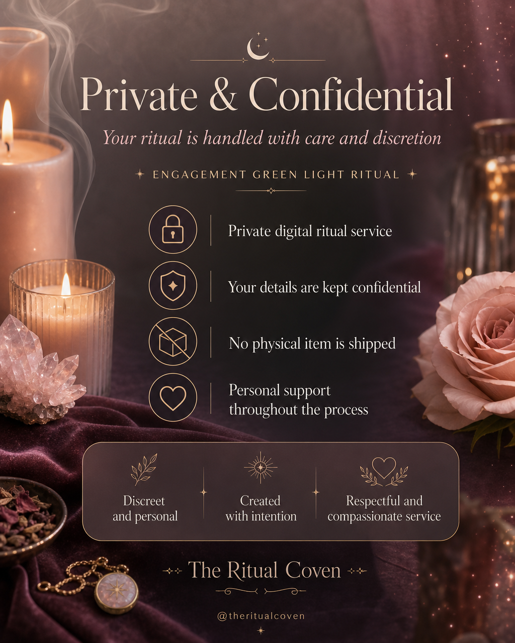 Engagement Green Light Ritual private and confidential ritual service image