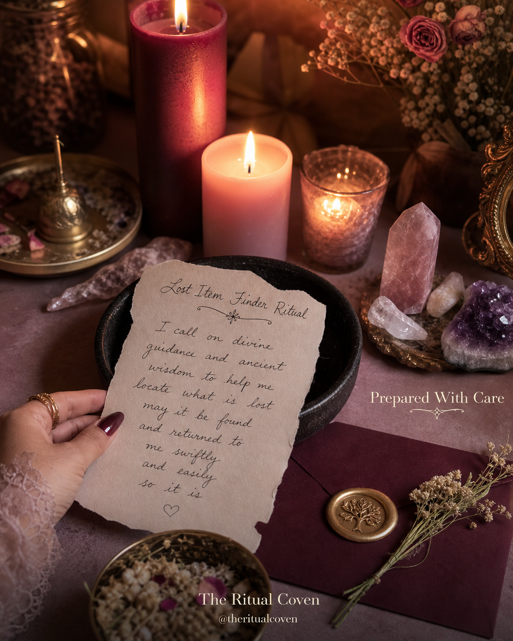 Lost Item Finder Ritual realistic ritual scene by The Ritual Coven
