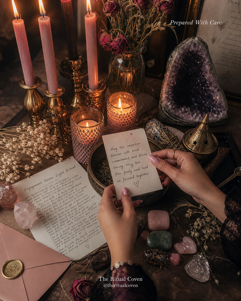 Engagement Green Light Ritual realistic ritual scene by The Ritual Coven