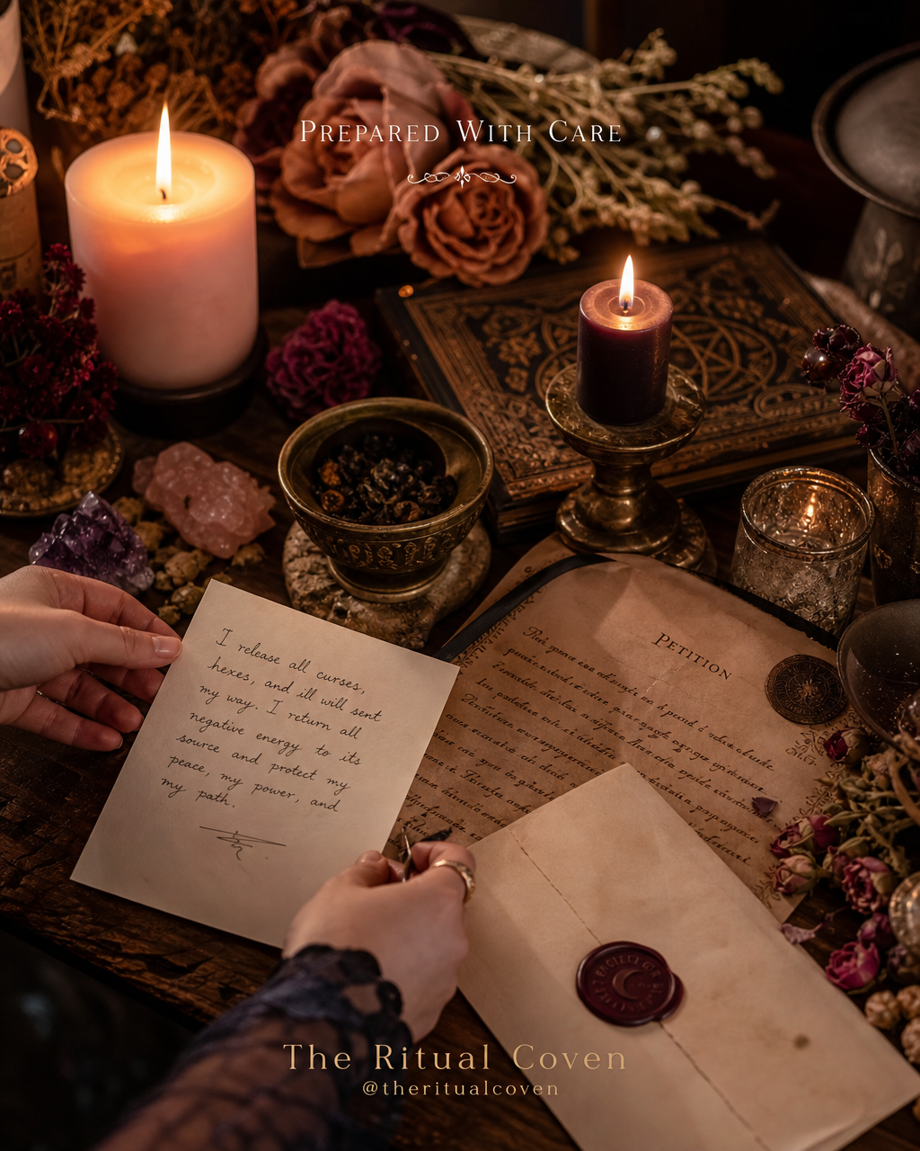 Black Magic Curse Ritual realistic ritual scene by The Ritual Coven