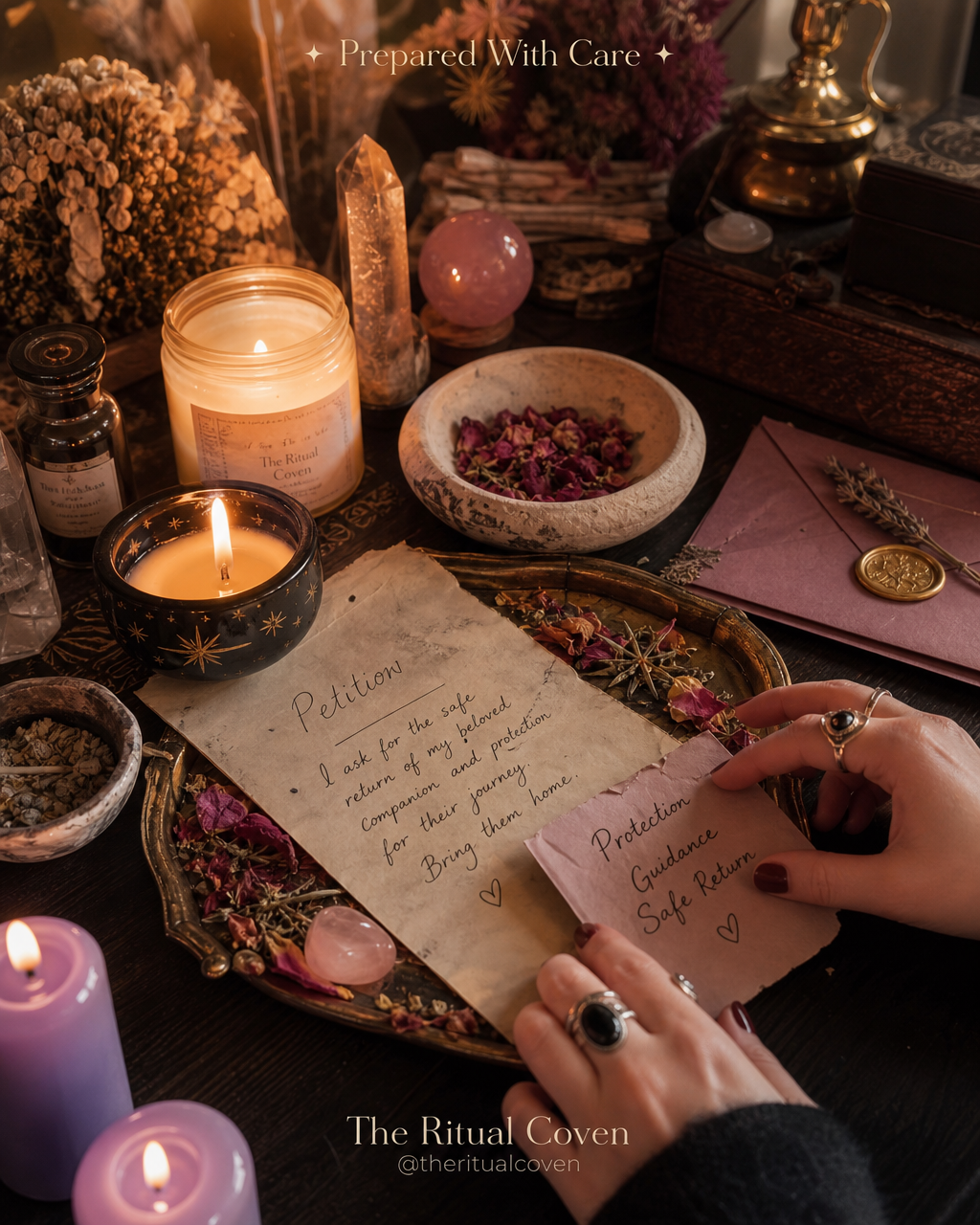 Lost Pet Finder & Pet Protection Ritual realistic ritual scene by The Ritual Coven