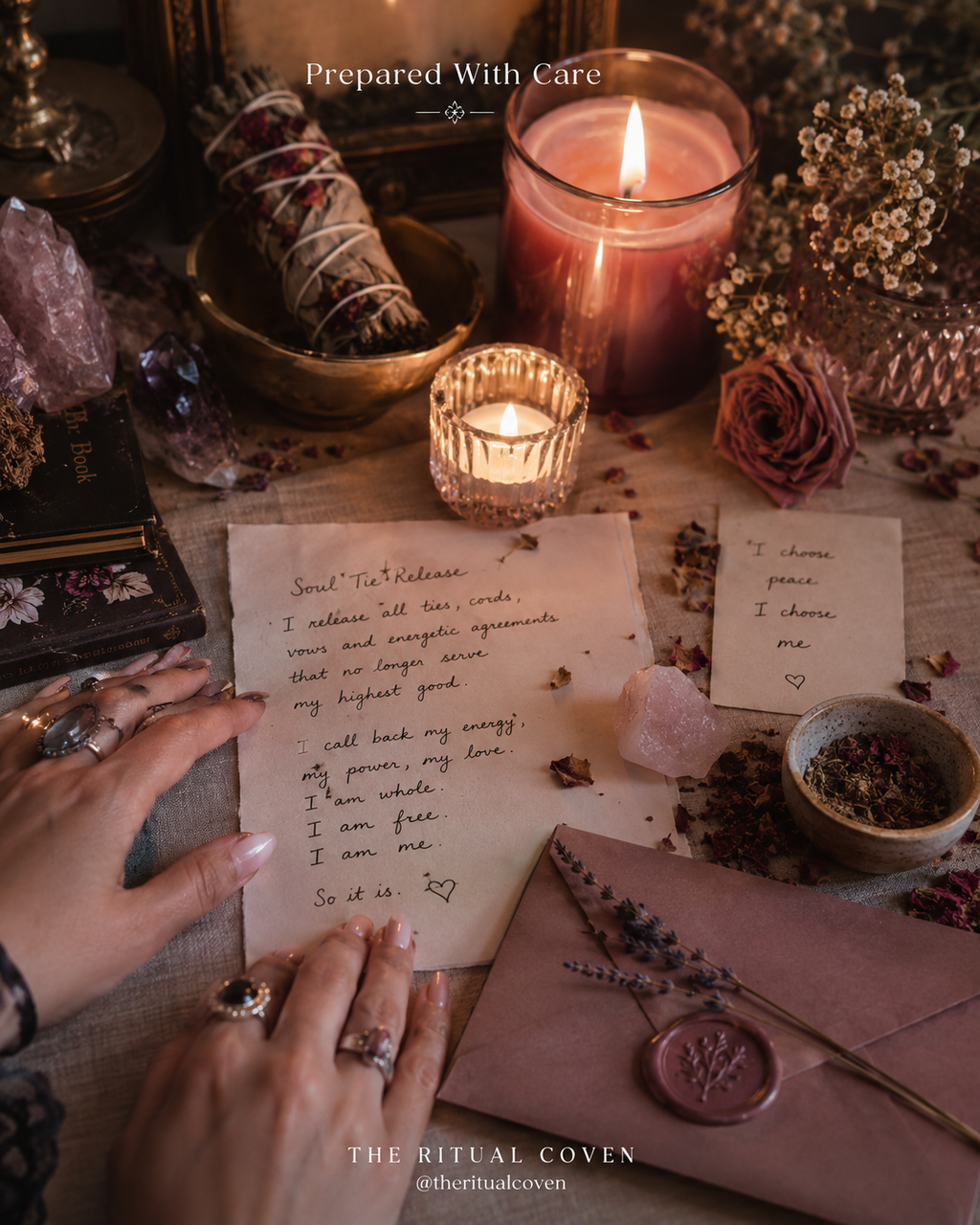 Soul Tie Release Ritual realistic ritual scene by The Ritual Coven