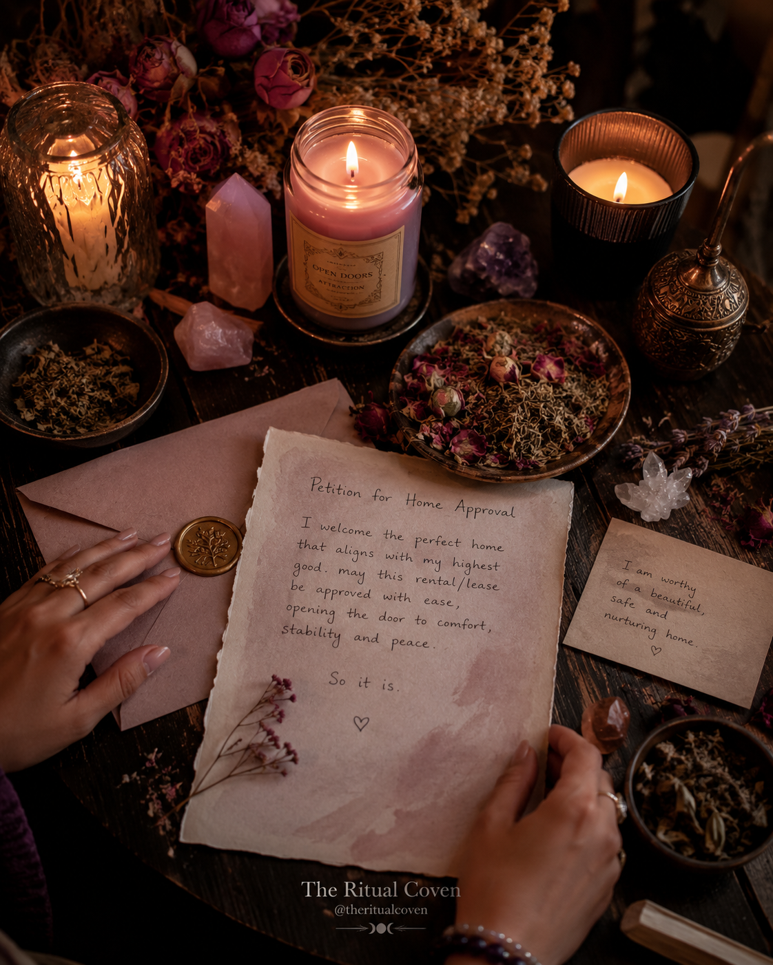 Rental/Lease Approval Ritual realistic ritual scene by The Ritual Coven